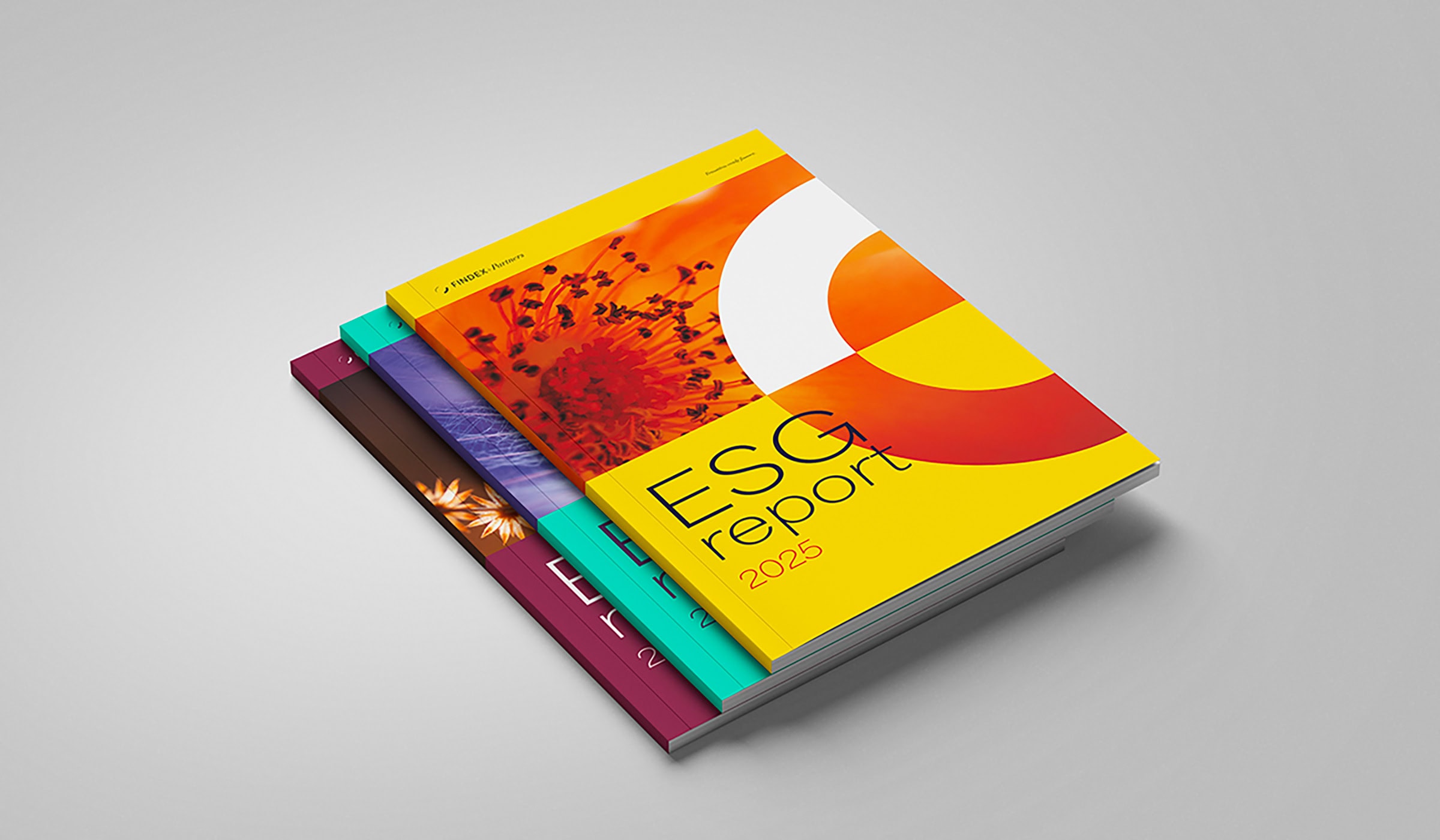 ESG Report, rapport RSE annuel. Design graphique : Kraft Design