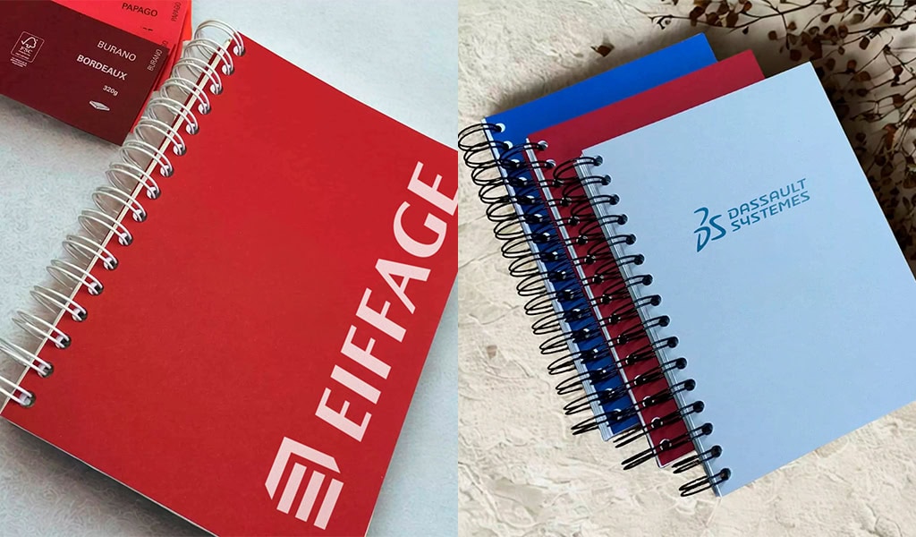 Notebook fabriqué en France, Carnet B2B personnalisé et éco-conçu, idéal pour notes et croquis, un goodie utile pour les entreprises écoresponsables