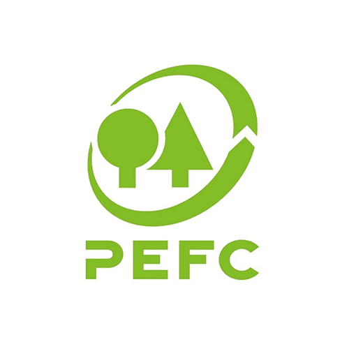 持続可能な森林管理のためのPEFCロゴマーク。.
